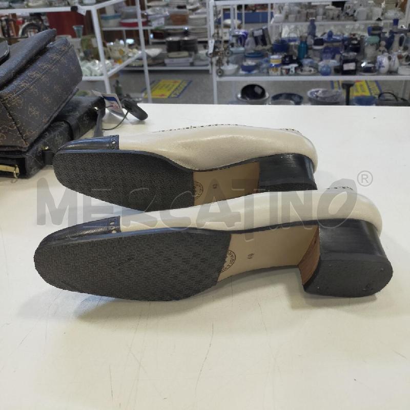 SCARPE DONNA PELLE NERE BIANCHE CREAZIONE CAMPANA  | Mercatino dell'Usato Roma rebibbia 3