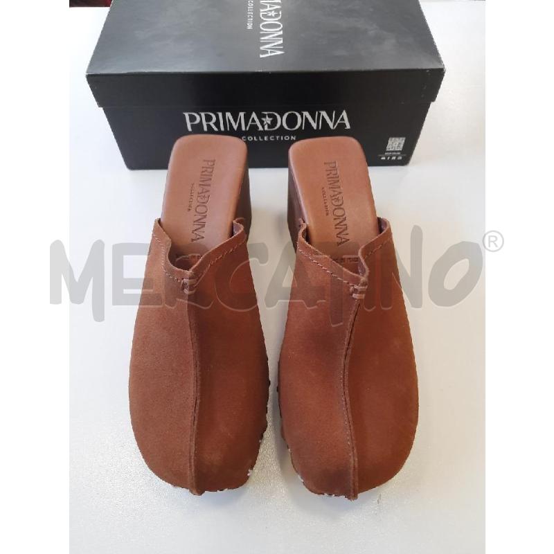 SCARPE DONNA PRIMADONNA TACCHETTO TESSUTO MARRONE BORCHIE  | Mercatino dell'Usato Roma rebibbia 3