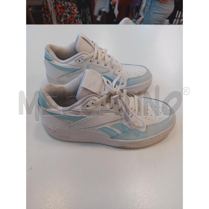 SCARPE DONNA REEBOK BIANCHE CELESTE  | Mercatino dell'Usato Roma rebibbia 1