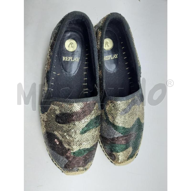 SCARPE DONNA REPLAY T ESPADRILLAS PAILLETTES DORATE/VERDI | Mercatino dell'Usato Roma rebibbia 3