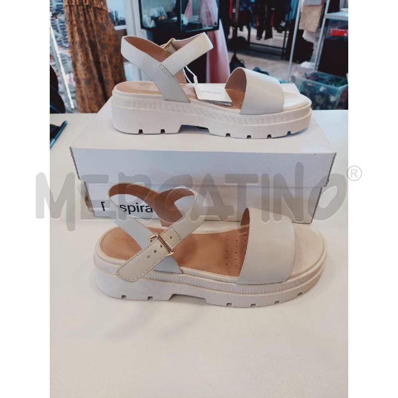 SCARPE DONNA SANDALI GEOX BIANCHI  | Mercatino dell'Usato Roma rebibbia 2