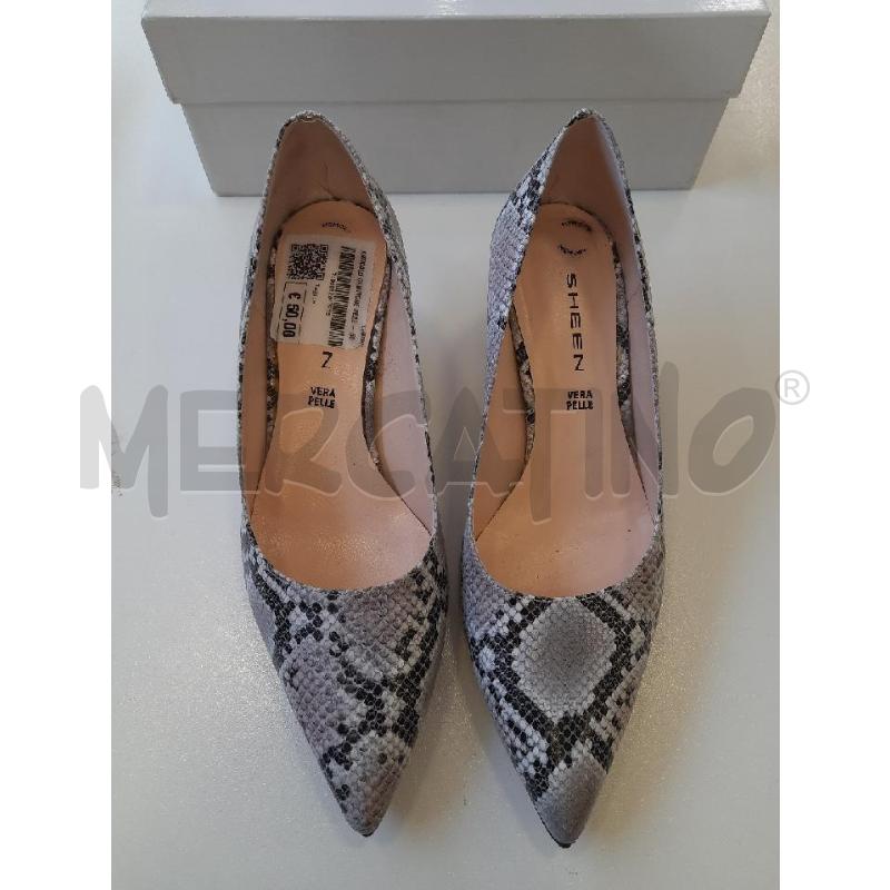 SCARPE DONNA SHEEN TACCO PITONATE PELLE  | Mercatino dell'Usato Roma rebibbia 2