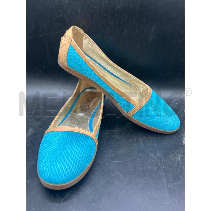 SCARPE DONNA TODS CELESTE BEIGE | Mercatino dell'Usato Roma rebibbia 1