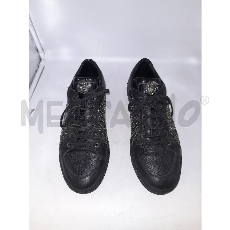 SCARPE DONNA VERSACE NERE PUNTINI CROMO | Mercatino dell'Usato Roma rebibbia 2