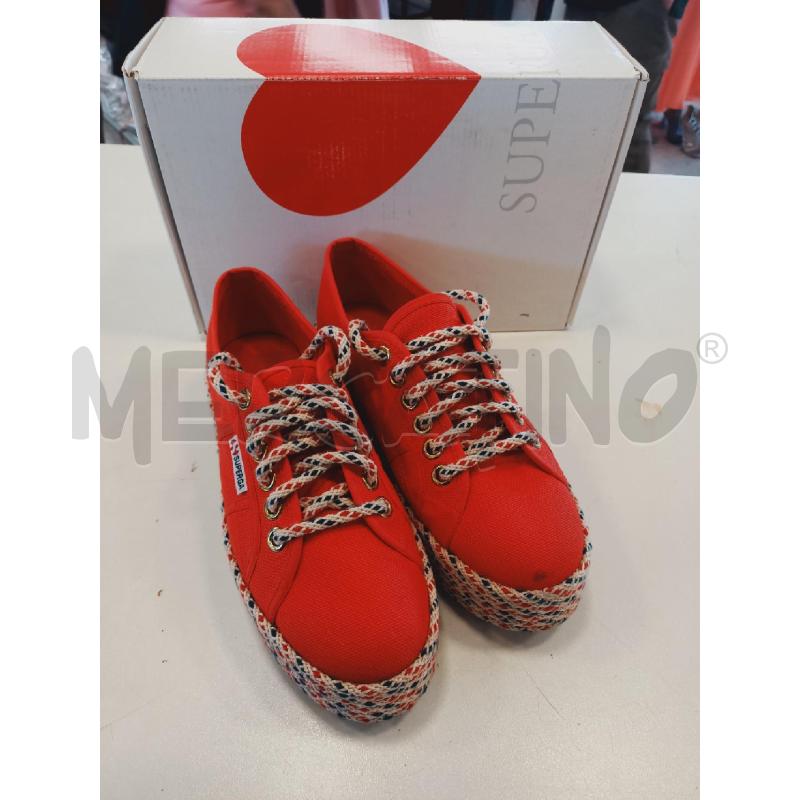SCARPE SNEAKERS SUPERGA ROSSE LACCI BI RS BL | Mercatino dell'Usato Roma rebibbia 2