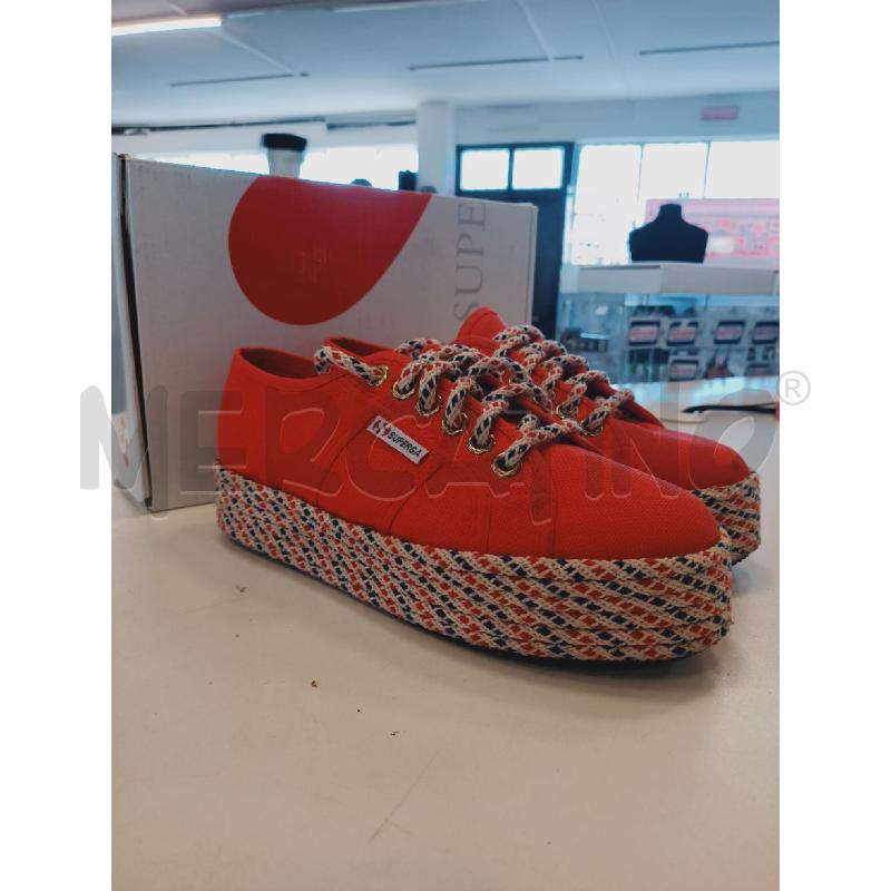 SCARPE SNEAKERS SUPERGA ROSSE LACCI BI RS BL | Mercatino dell'Usato Roma rebibbia 3