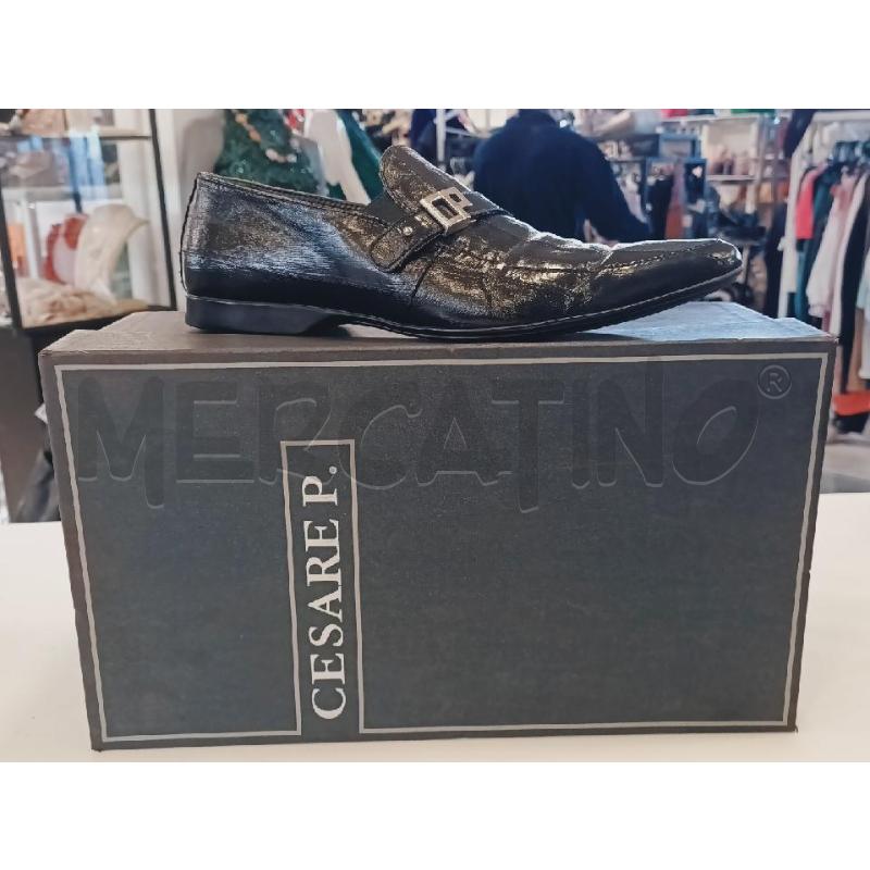 SCARPE UOMO CESARE PACIOTTI NERE LUCIDE TG41/42 | Mercatino dell'Usato Roma rebibbia 3
