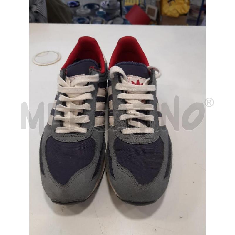 SCARPE UOMO TRAINER GRIGIO BLU FASCE BIANCHE  | Mercatino dell'Usato Roma rebibbia 2
