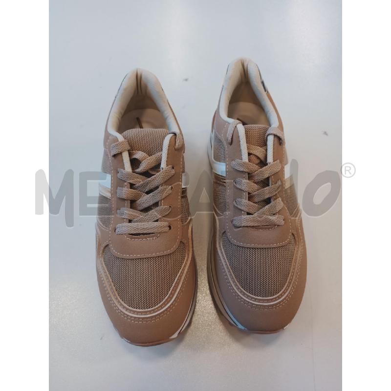 SCARPONI DONNA BEIGE RIGHE ORO | Mercatino dell'Usato Roma rebibbia 2