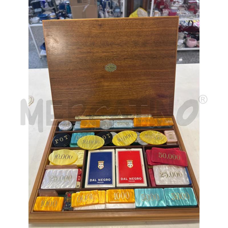 SCATOLA FICHES LEGNO DEL NEGRO  | Mercatino dell'Usato Roma rebibbia 1