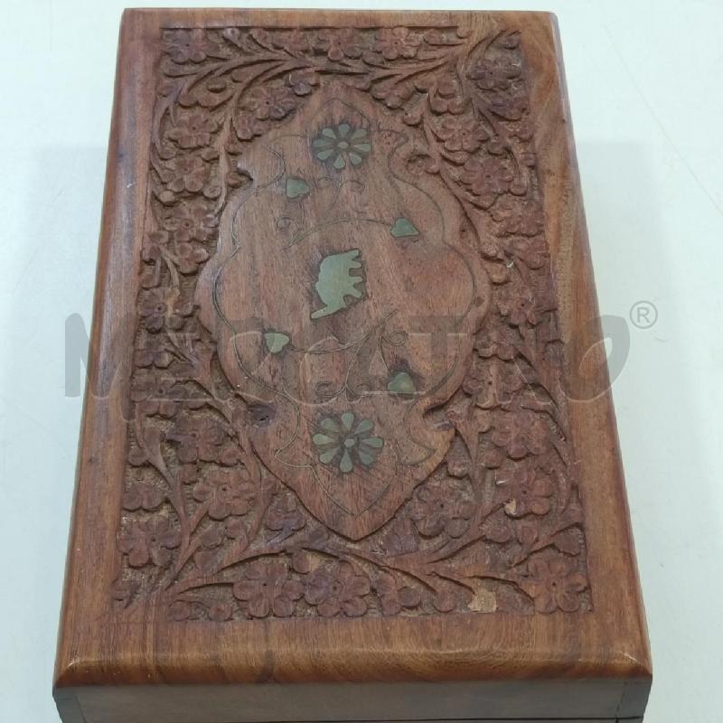 SCATOLA LEGNO INTARSI DORATI | Mercatino dell'Usato Roma rebibbia 3