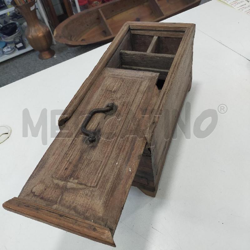 SCATOLA VECCHIA LEGNO 3 SCOMPARTI DA RIV | Mercatino dell'Usato Roma rebibbia 3