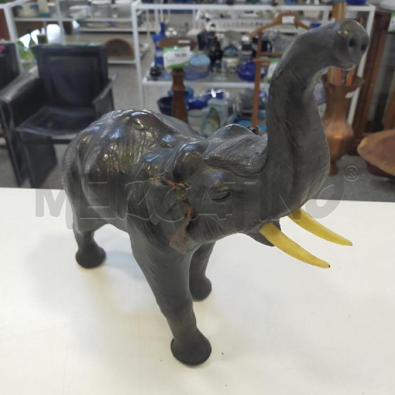 SCULTURA ANIMALE CUOIO ELEFANTE | Mercatino dell'Usato Roma rebibbia 1