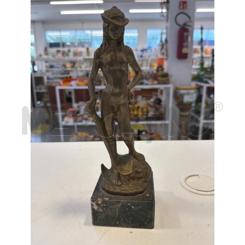 SCULTURA BRONZO DAVID DI DONATELLO B PIETRA NERA | Mercatino dell'Usato Roma rebibbia 1