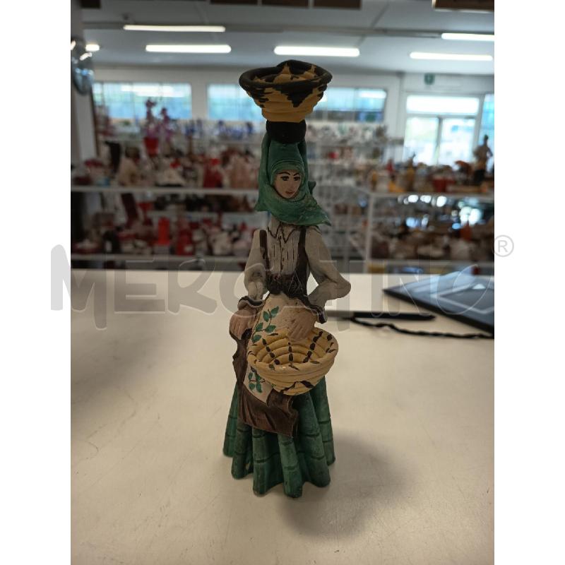 SCULTURA CERAM SARDA DONNA COLORI | Mercatino dell'Usato Roma rebibbia 1