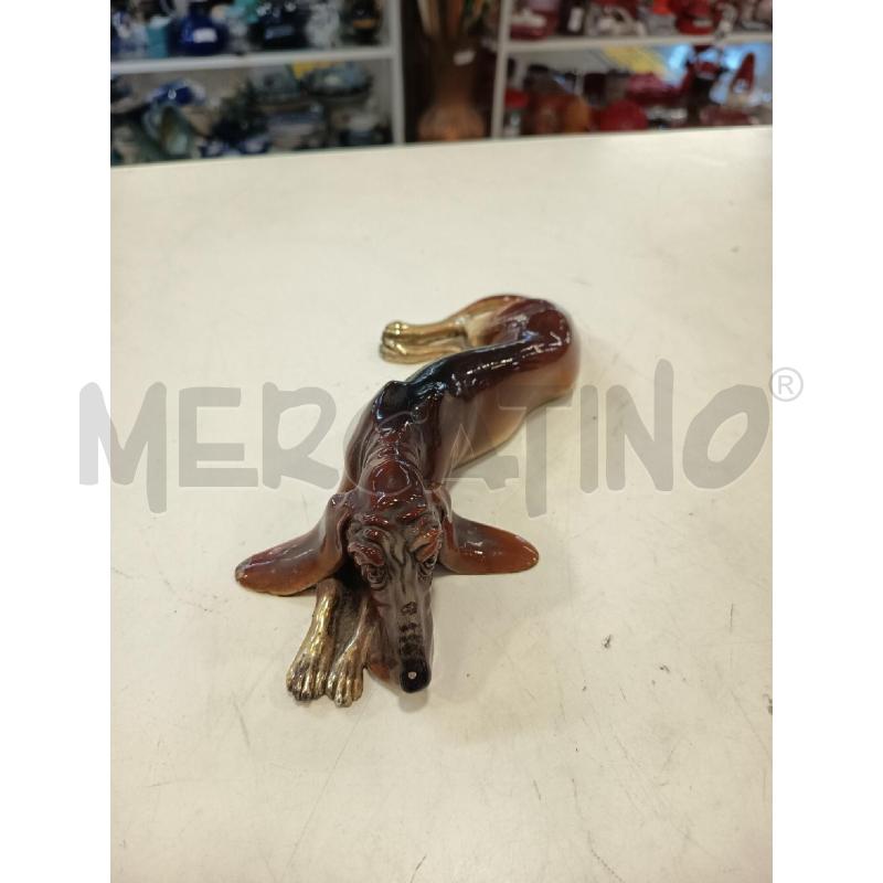 SCULTURA PICCOLA MET CANE MARRONE SDRAIATO | Mercatino dell'Usato Roma rebibbia 1