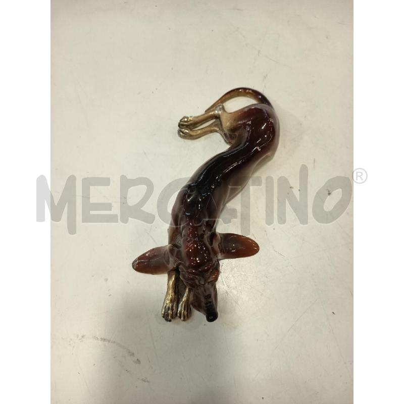 SCULTURA PICCOLA MET CANE MARRONE SDRAIATO | Mercatino dell'Usato Roma rebibbia 4