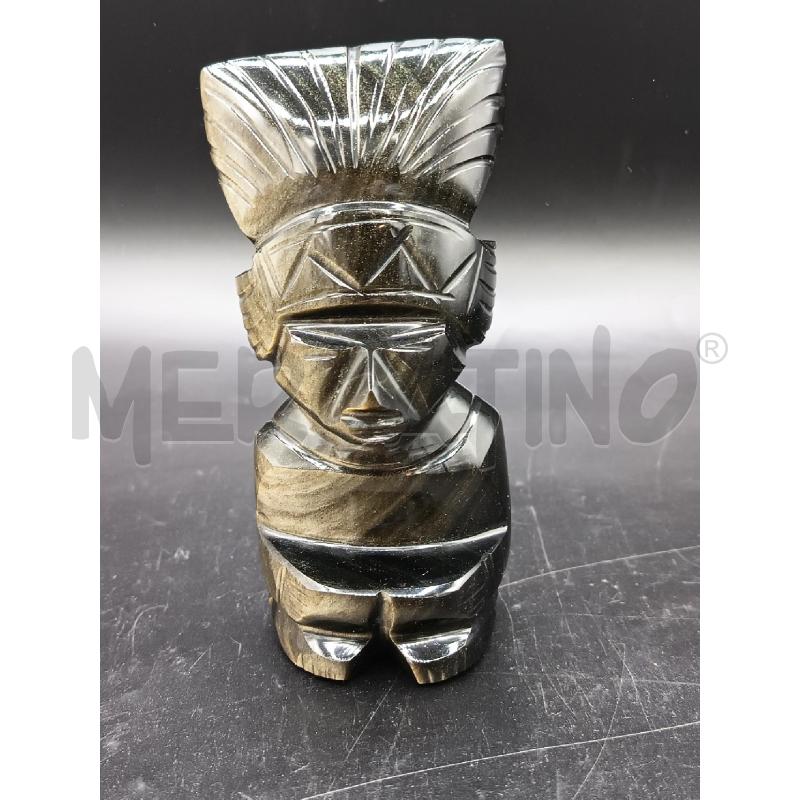 SCULTURA PICCOLA SUDAMERICANA PIETRA NERA | Mercatino dell'Usato Roma rebibbia 1