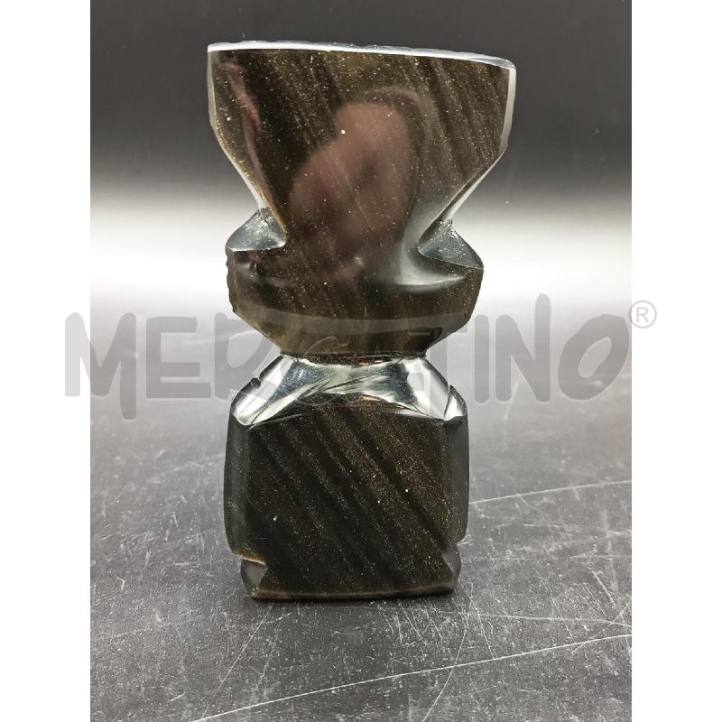 SCULTURA PICCOLA SUDAMERICANA PIETRA NERA | Mercatino dell'Usato Roma rebibbia 2