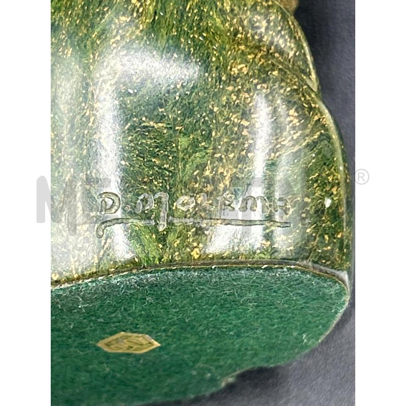 SCULTURA PICCOLA TESTA AFRICANA PIETRA VERDE FIRMA MOLEMA | Mercatino dell'Usato Roma rebibbia 3