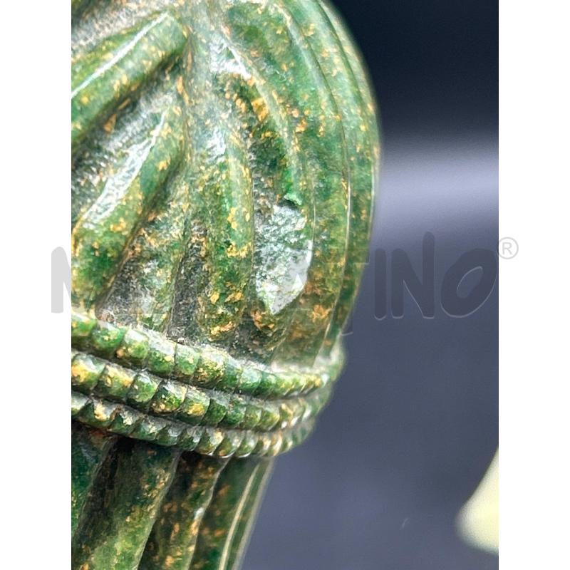 SCULTURA PICCOLA TESTA AFRICANA PIETRA VERDE FIRMA MOLEMA | Mercatino dell'Usato Roma rebibbia 4