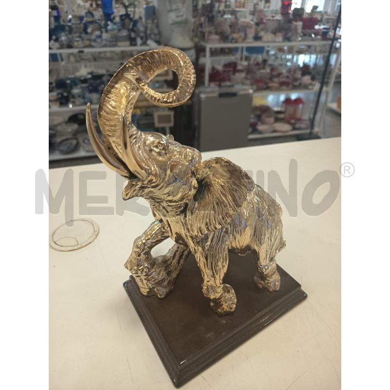 SCULTURA RESINA ARGENTATA ELEFANTE | Mercatino dell'Usato Roma rebibbia 1