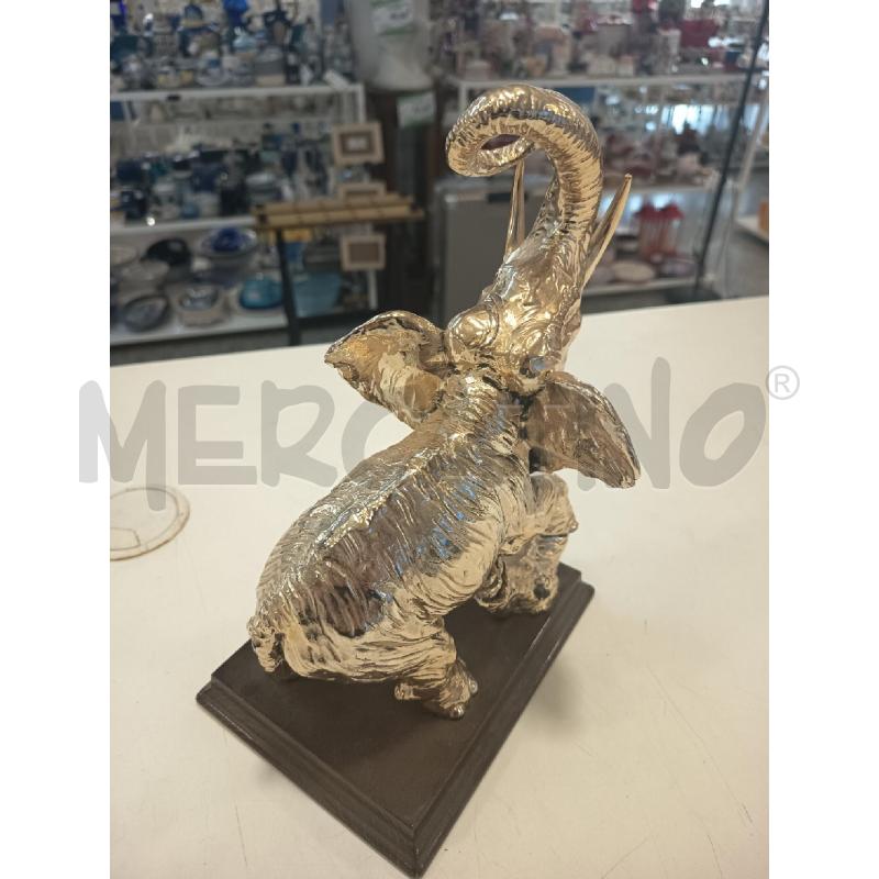 SCULTURA RESINA ARGENTATA ELEFANTE | Mercatino dell'Usato Roma rebibbia 2