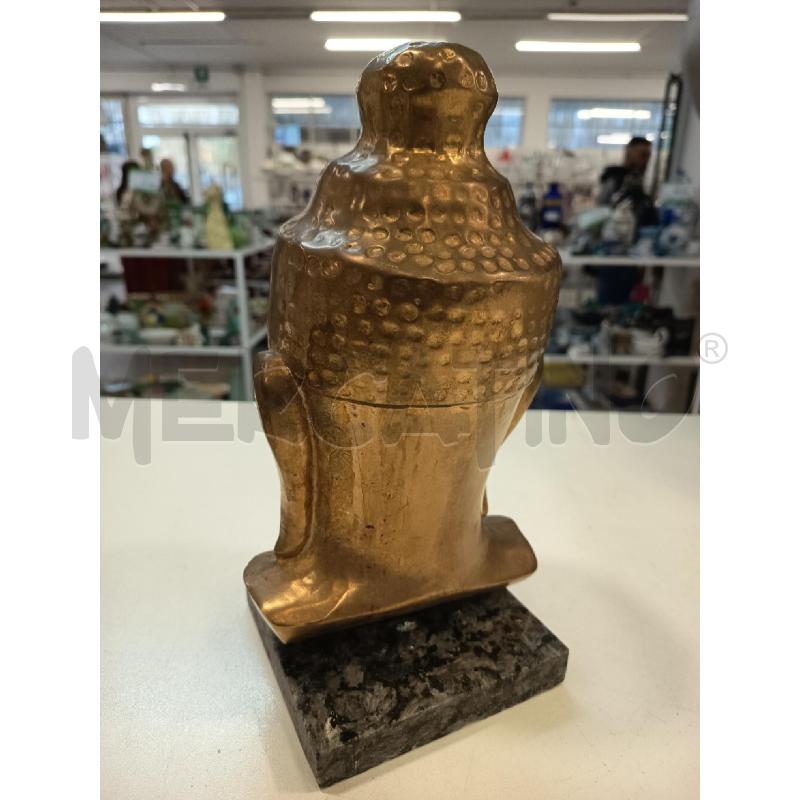 SCULTURA TESTA DORATA BASE MARMO | Mercatino dell'Usato Roma rebibbia 3