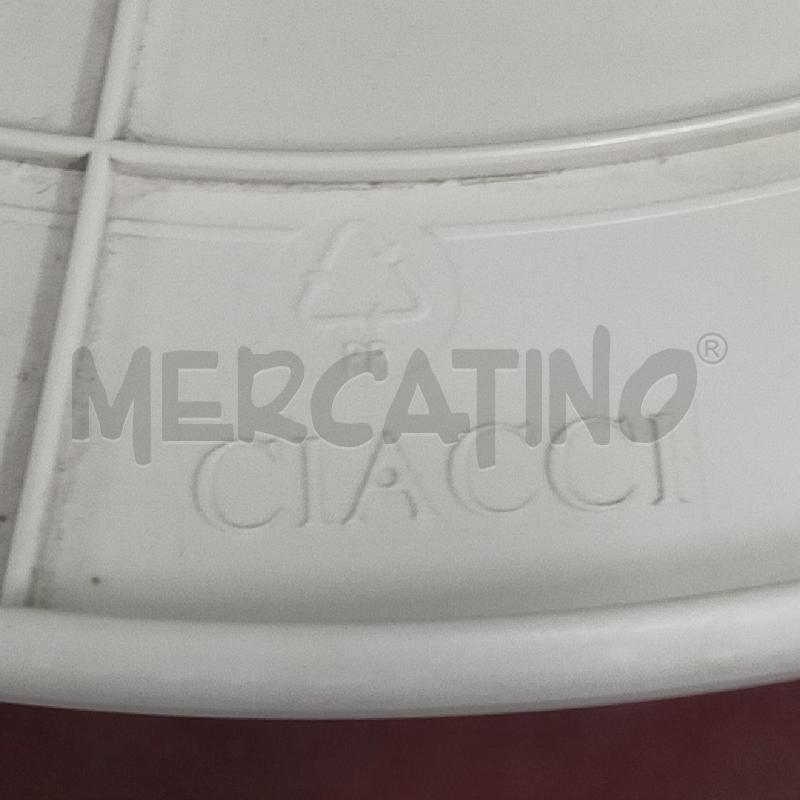 SEDIE CIACCI PZ. 4 BIANCHE PLASTICA  | Mercatino dell'Usato Roma rebibbia 4