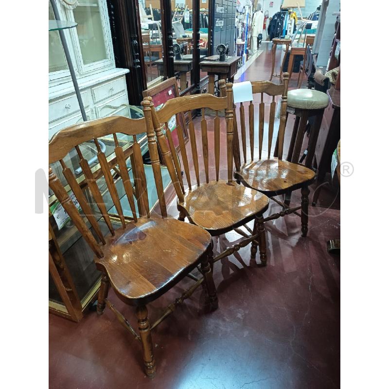 SEDIE PZ. 6 LEGNO RUSTICO | Mercatino dell'Usato Roma rebibbia 1