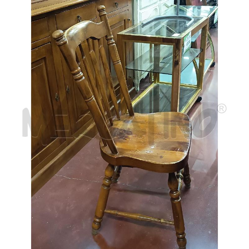 SEDIE PZ. 6 LEGNO RUSTICO | Mercatino dell'Usato Roma rebibbia 2