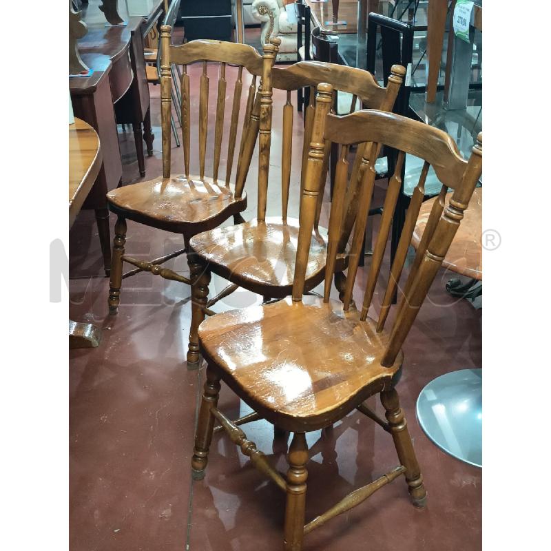 SEDIE PZ. 6 LEGNO RUSTICO | Mercatino dell'Usato Roma rebibbia 4