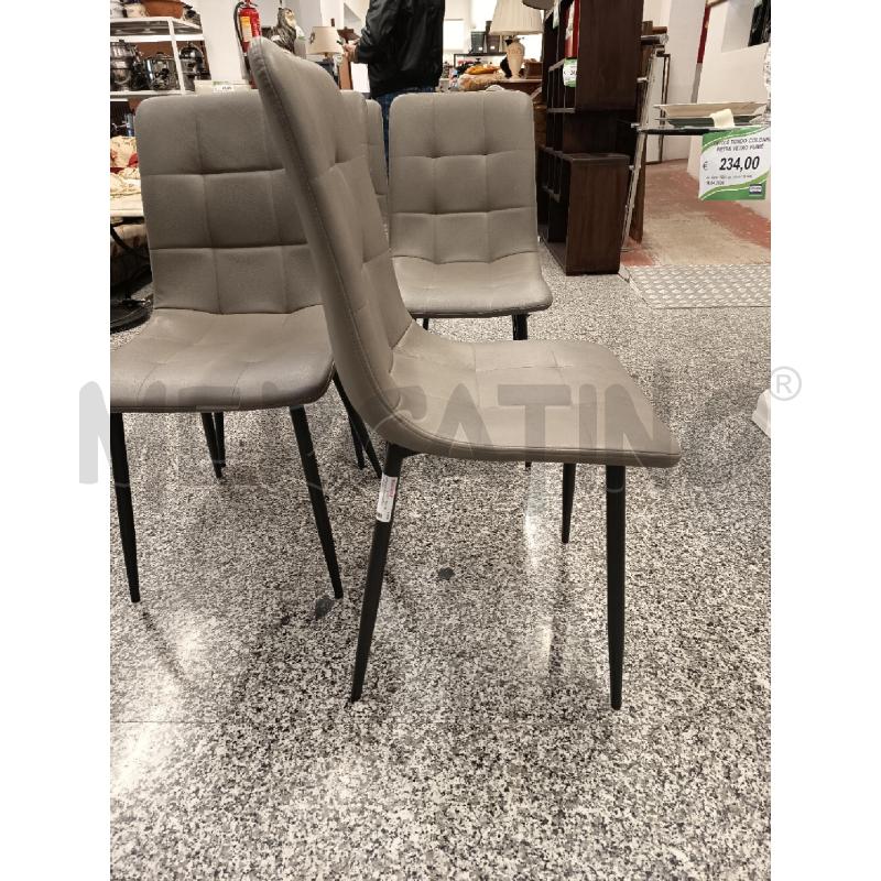 SEDIE PZ. 6 SIMILPELLE GRIGIO | Mercatino dell'Usato Roma rebibbia 3