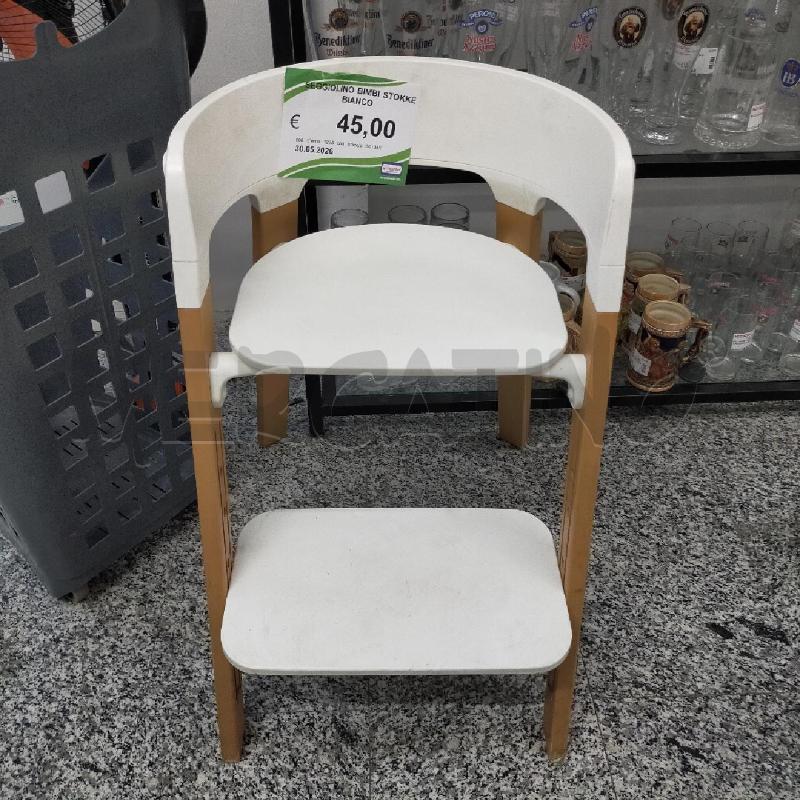 SEGGIOLINO BIMBI STOKKE BIANCO | Mercatino dell'Usato Roma rebibbia 1