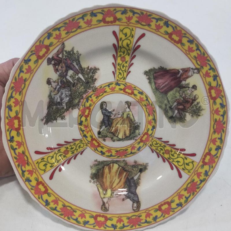 SERVIZIO PIATTI CER B GIALLO FIORI PERSONE INCOMPLETO 18PZ | Mercatino dell'Usato Roma rebibbia 2