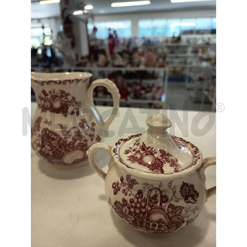 SERVIZIO  CAFFE 3 PEZZI CERAMICA INGLESE DIS ROSSI  | Mercatino dell'Usato Roma rebibbia 3