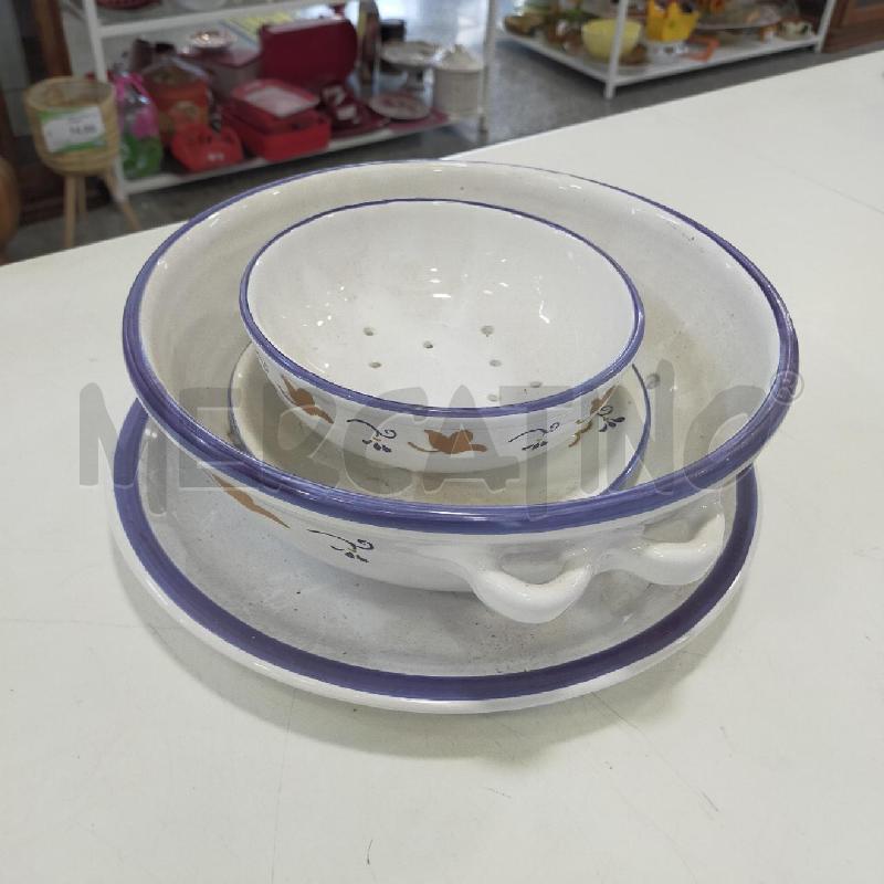 SET CERAMICHE PORTATA BIANCHE DIS MARR B BLU 4PZ | Mercatino dell'Usato Roma rebibbia 1