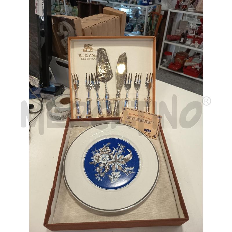 SET DOLCE CROMO 6PZ + 2 PORTATE+ VASSOIO | Mercatino dell'Usato Roma rebibbia 1