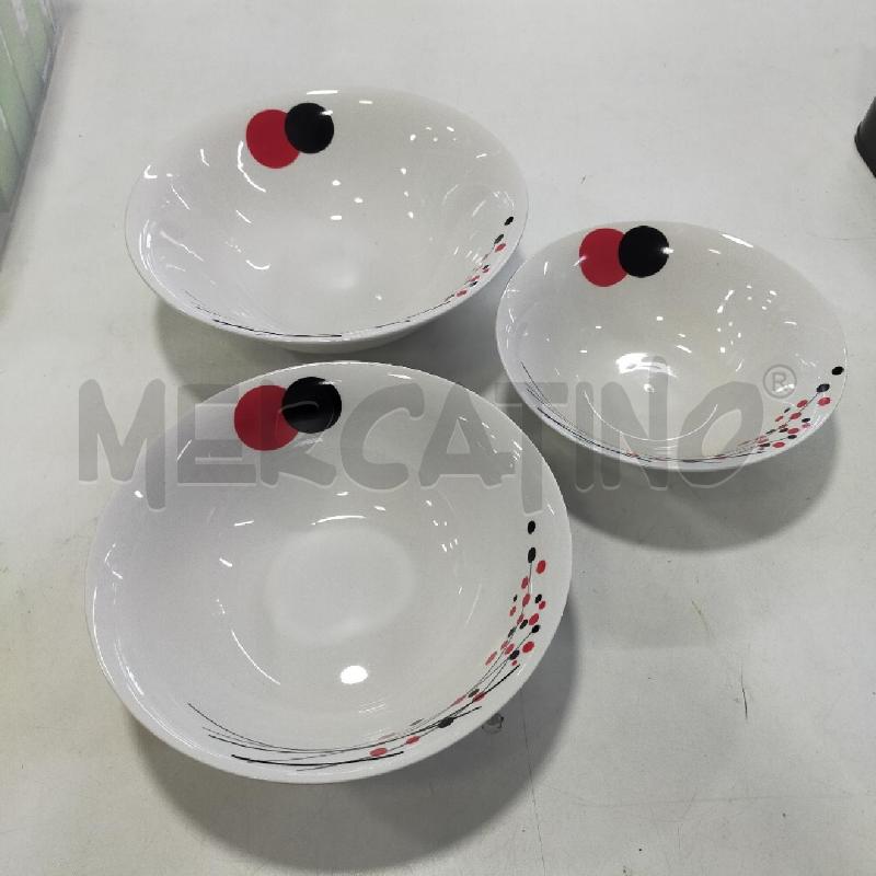 SET INSALATIERA DGBAVARIA BIANCO DIS ROSSI NERI | Mercatino dell'Usato Roma rebibbia 1