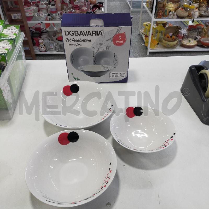 SET INSALATIERA DGBAVARIA BIANCO DIS ROSSI NERI | Mercatino dell'Usato Roma rebibbia 2