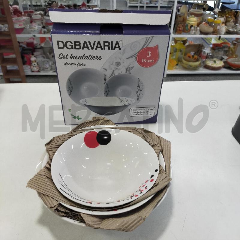 SET INSALATIERA DGBAVARIA BIANCO DIS ROSSI NERI | Mercatino dell'Usato Roma rebibbia 3