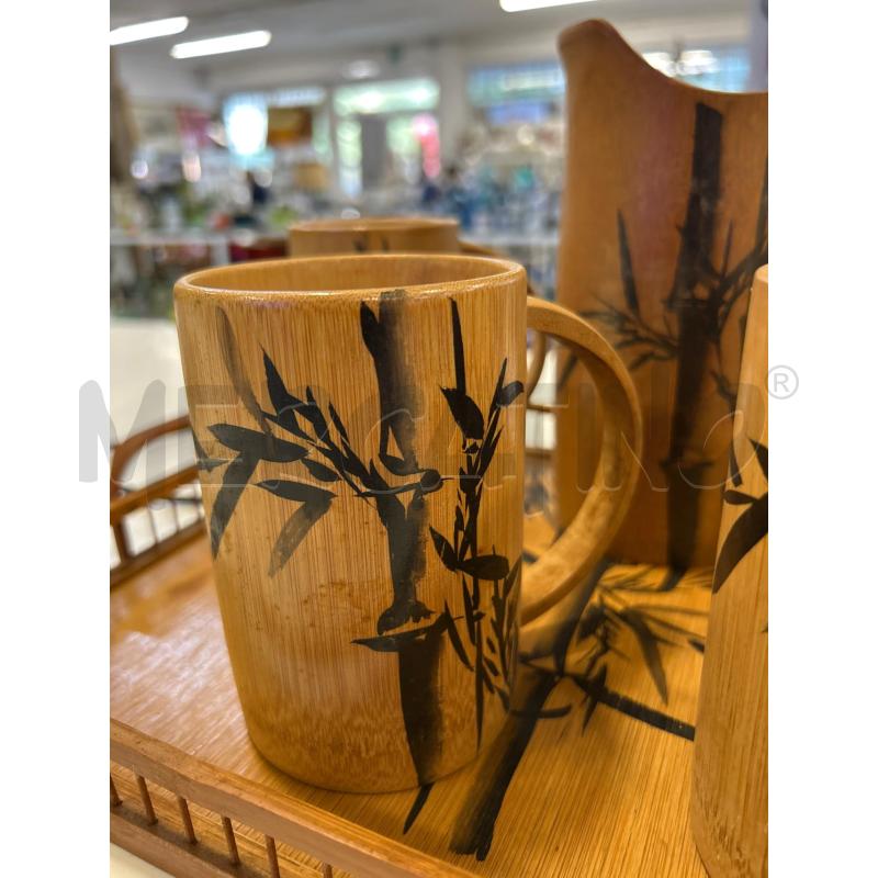 SET LEGNO 4TAZZE+BROCCA E VASSOIO ORIENTALE | Mercatino dell'Usato Roma rebibbia 2