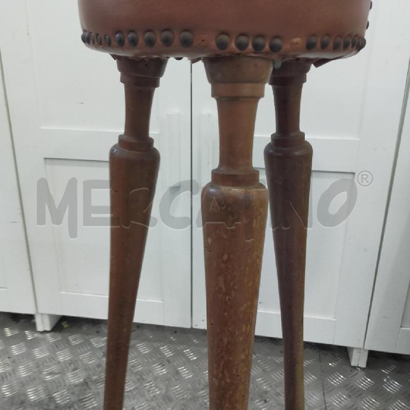SGABELLO 3Z LEGNO SED MARRONE DA RIV | Mercatino dell'Usato Roma rebibbia 4