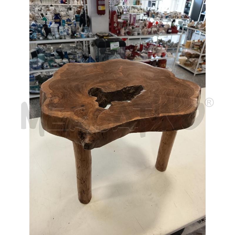 SGABELLO LEGNO ULIVO 3Z | Mercatino dell'Usato Roma rebibbia 1