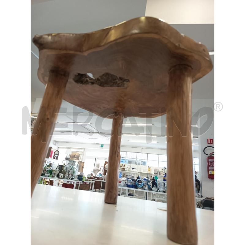 SGABELLO LEGNO ULIVO 3Z | Mercatino dell'Usato Roma rebibbia 2