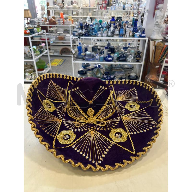 SOMBRERO VIOLA DORATO | Mercatino dell'Usato Roma rebibbia 1