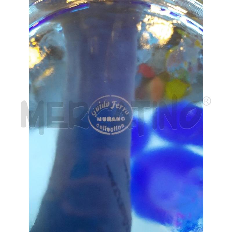SOTTO PIATTI VETRO MURANO BLU GUIDO FERRO 8PZ | Mercatino dell'Usato Roma rebibbia 2