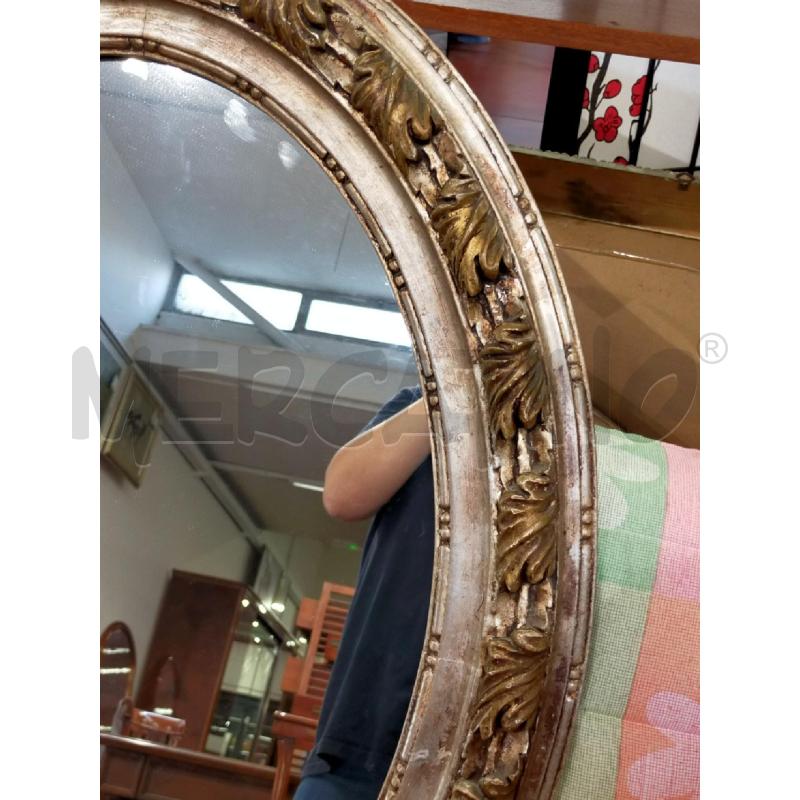 SPECCHIO OVALE LEGNO LAVORATO | Mercatino dell'Usato Roma rebibbia 2