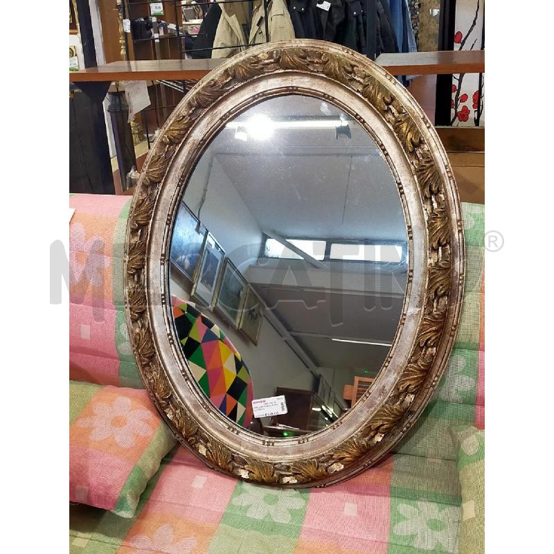 SPECCHIO OVALE LEGNO LAVORATO | Mercatino dell'Usato Roma rebibbia 3
