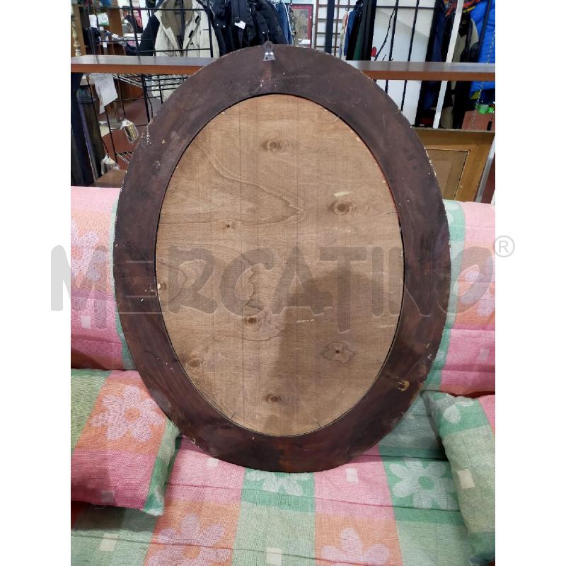 SPECCHIO OVALE LEGNO LAVORATO | Mercatino dell'Usato Roma rebibbia 4